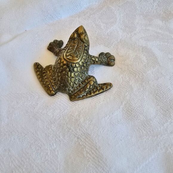 Vintage Brass Frog  Figurine - Picture 4 of 11